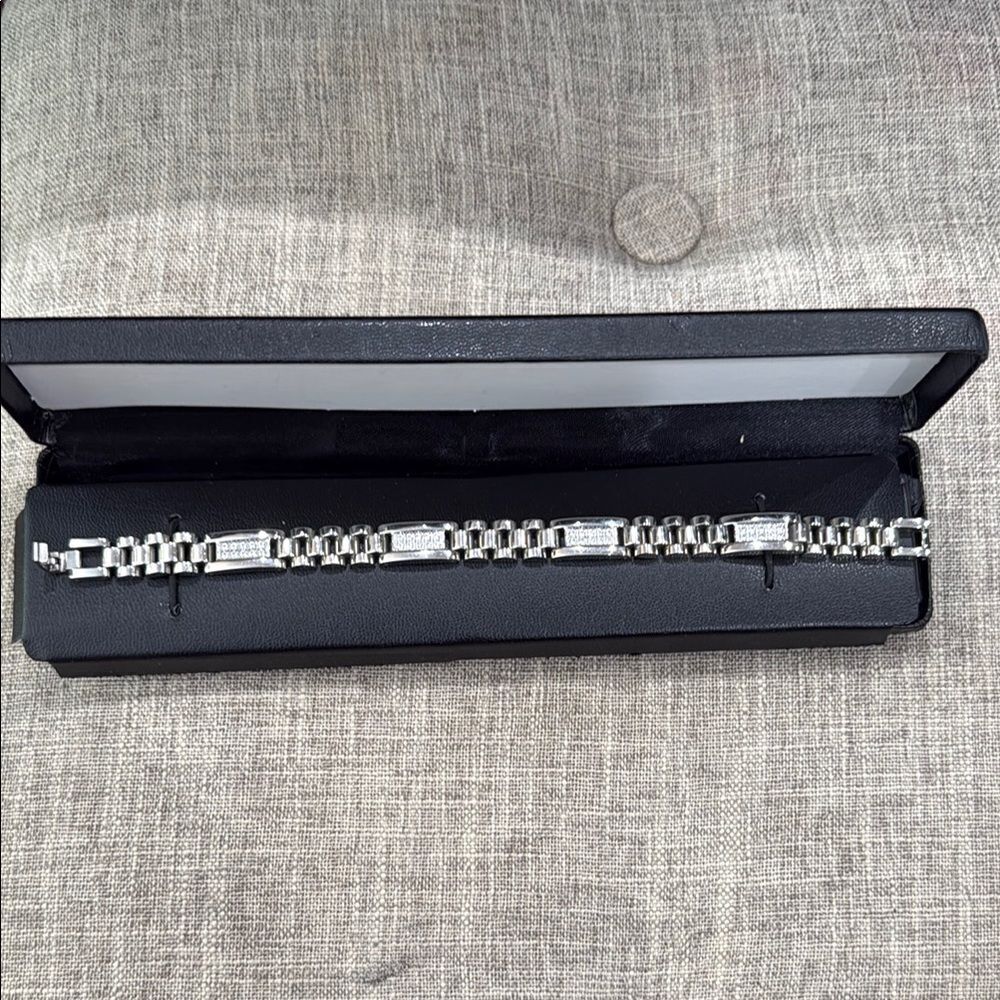 Stainless Steel Silver Bracelet From Kohls  with Black Case